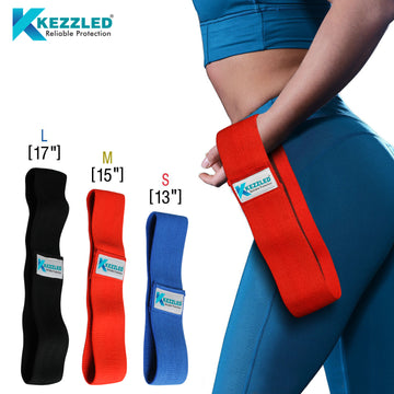 Resistance Workout Hip/Booty Exercise Bands - Set of 3 Bands